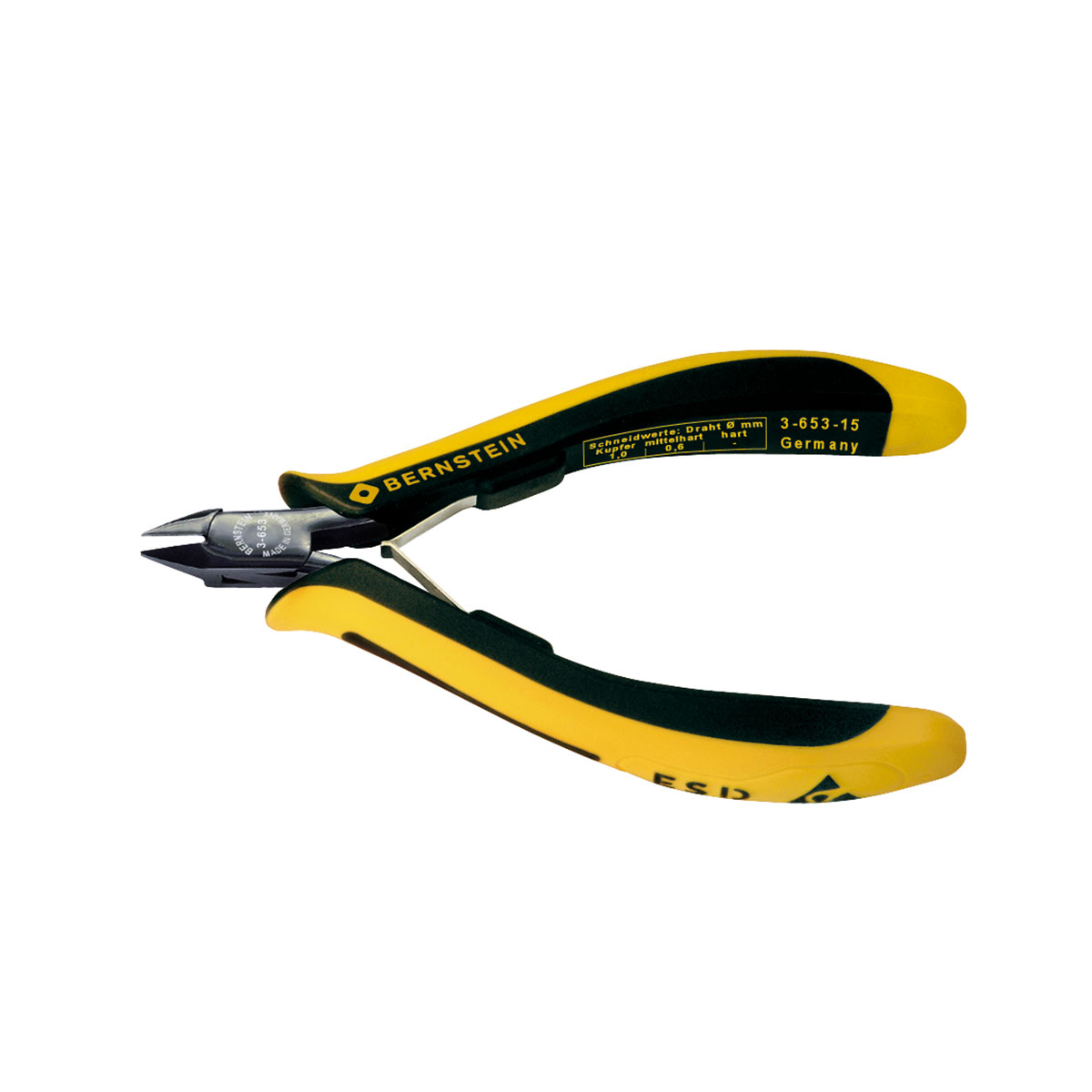 ESD Mini-Seitenschneider EUROline ableitfähig 120 mm Mini-Wate, abgesetzte Schneide
