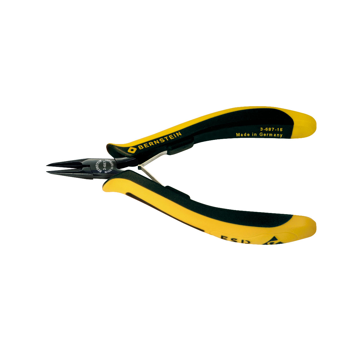 ESD Spitzzange EUROline glatte Greifflächen 130mm ableitfähig