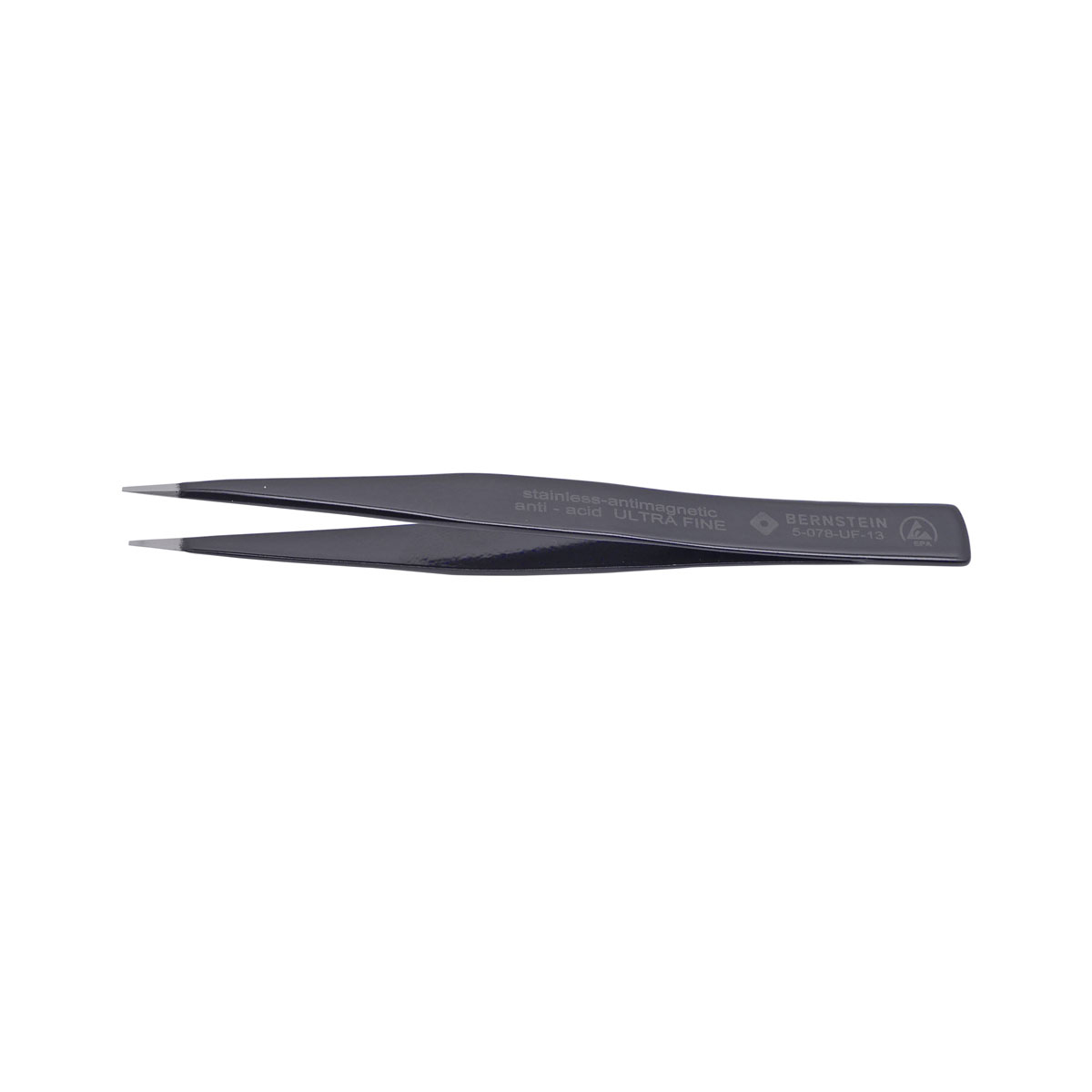 ESD SMD Pinzette ULTRA FINE 130mm Form PSF Edelstahl, sehr spitz, ableitfähig