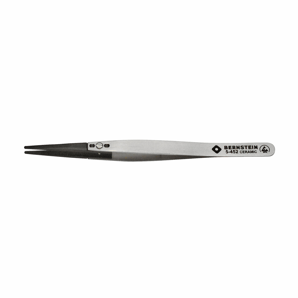 ESD Keramik Pinzette mit auswechselbaren Spitzen 2,0mm breit, ableitfähig