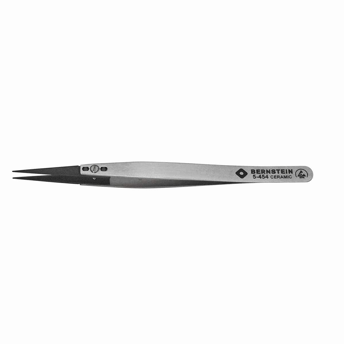 ESD Keramik Pinzette mit auswechselbaren Spitzen 0,7mm breit, ableitfähig