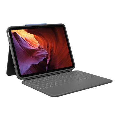 Logitech Rugged Folio iPad Tastatur-Case f√ºr Apple iPad 10.9 (10. Gen.) / iPad A16 - Graphite