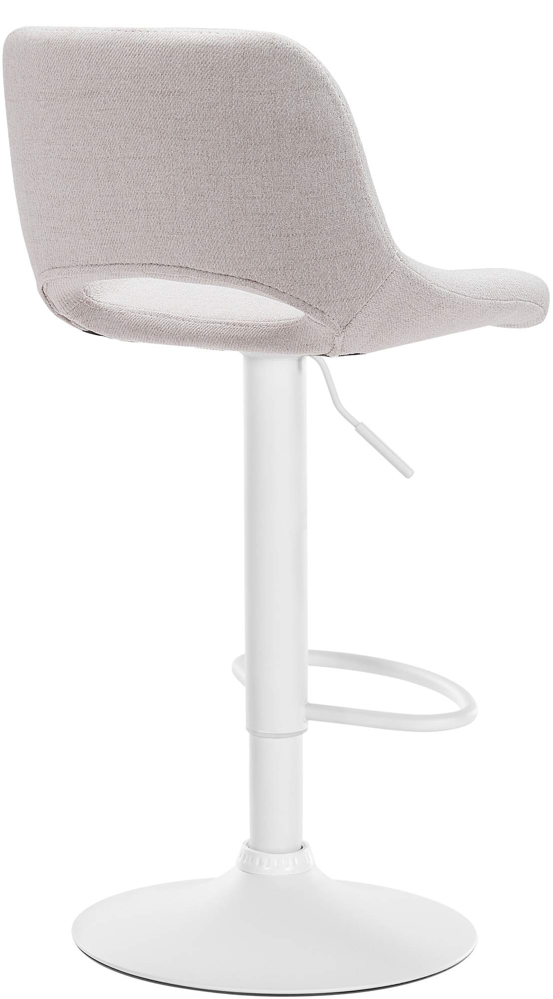 Barhocker Camden Stoff weiß