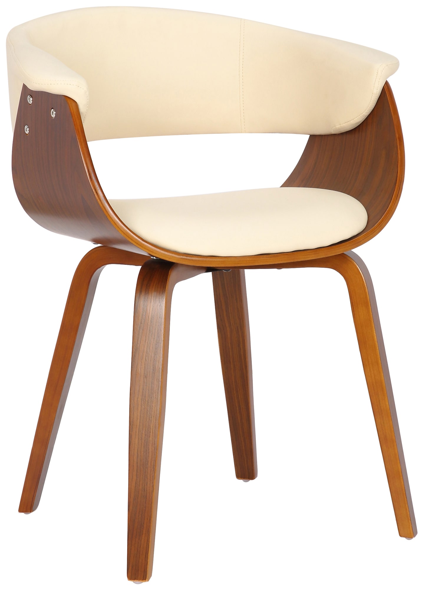 2er Set Stühle Bruce Kunstleder walnuss