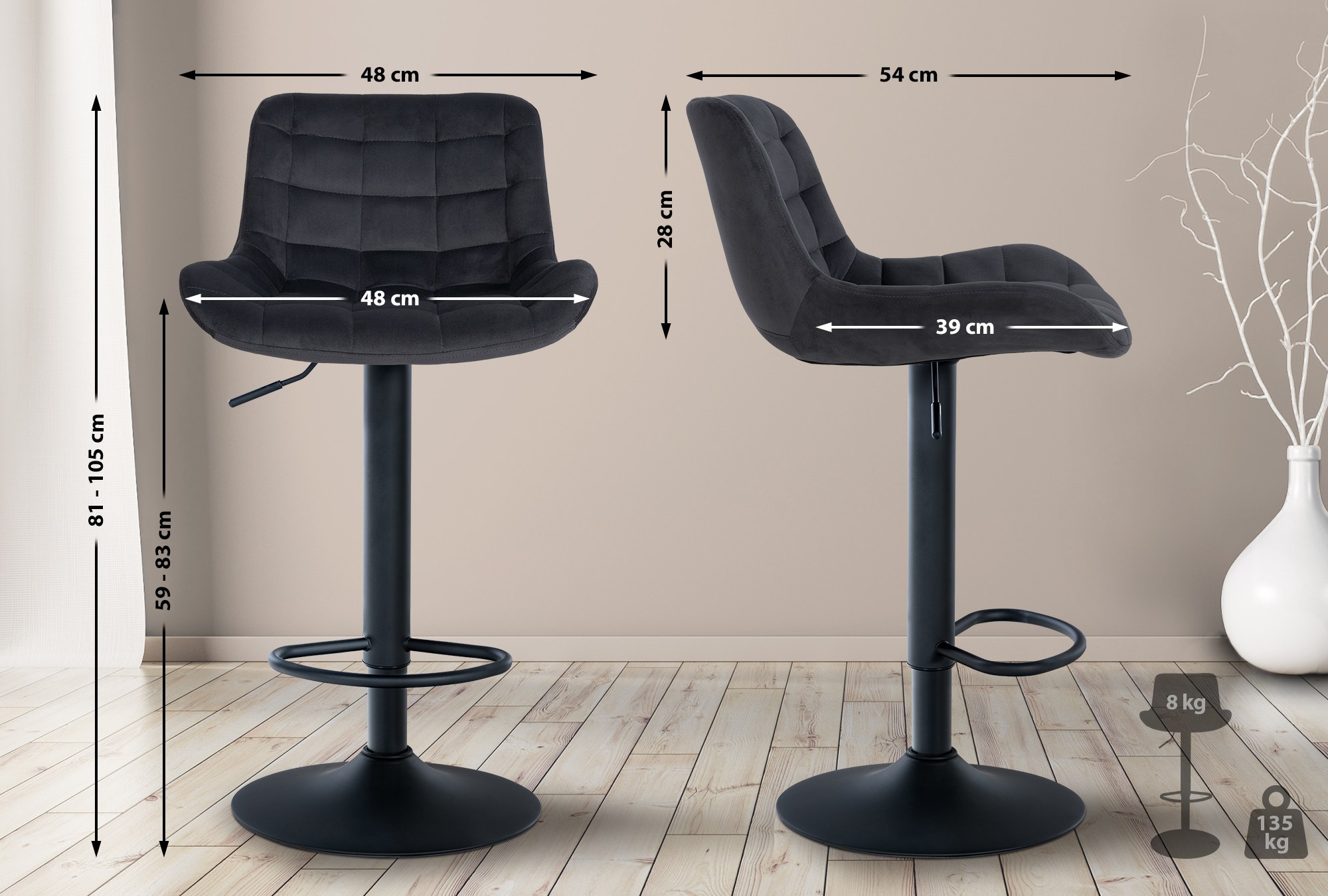 Barhocker Tover Samt