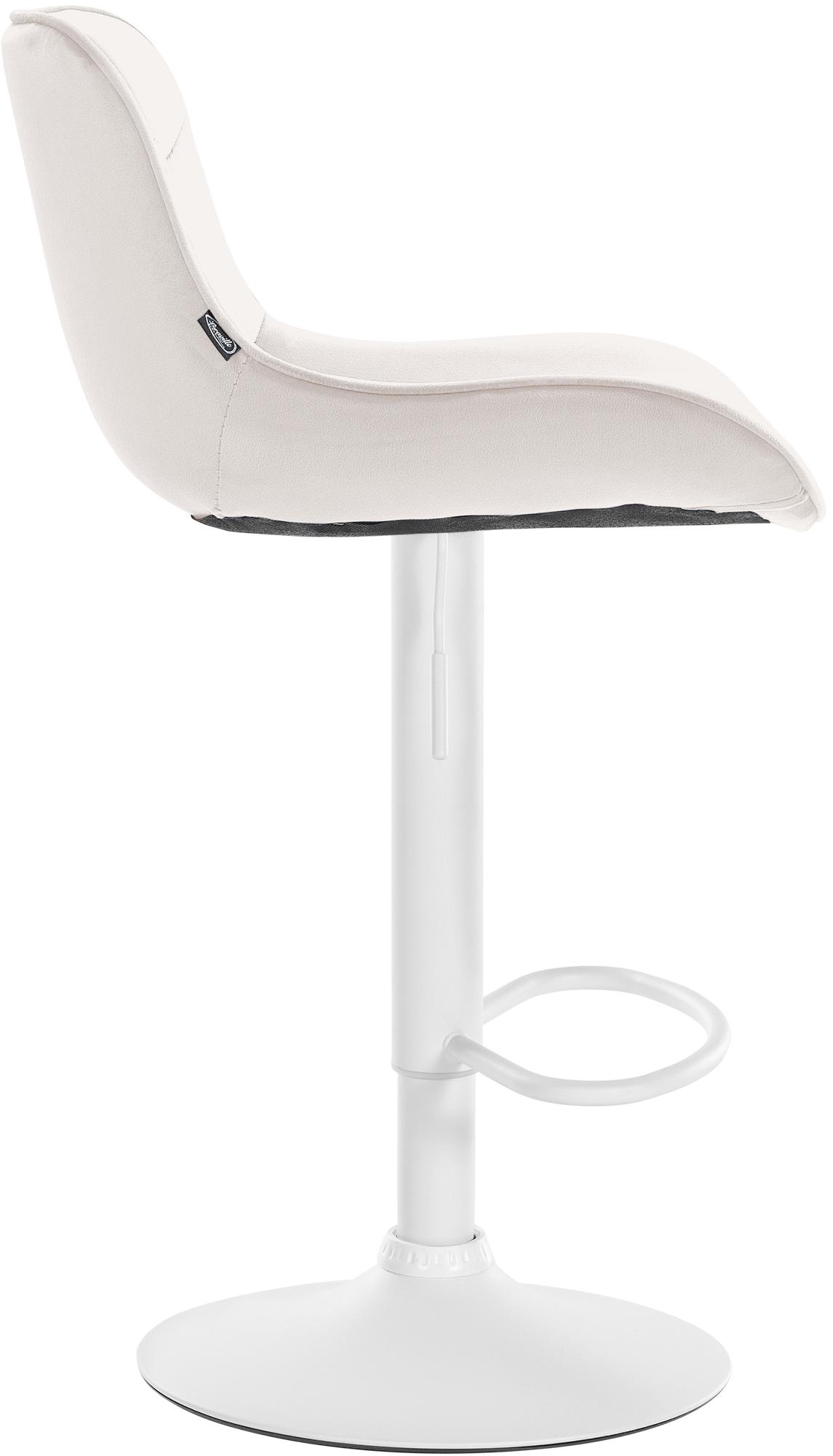 Barhocker Vonore Samt weiß