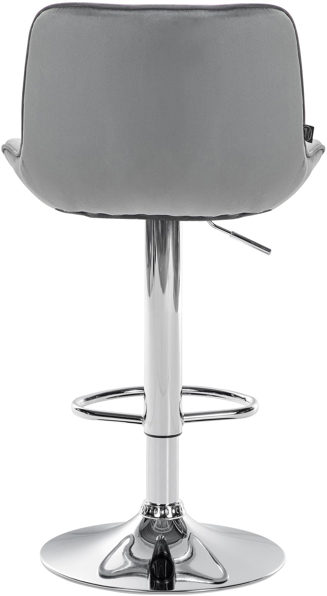 2er Set Barhocker Vonore Samt chrom
