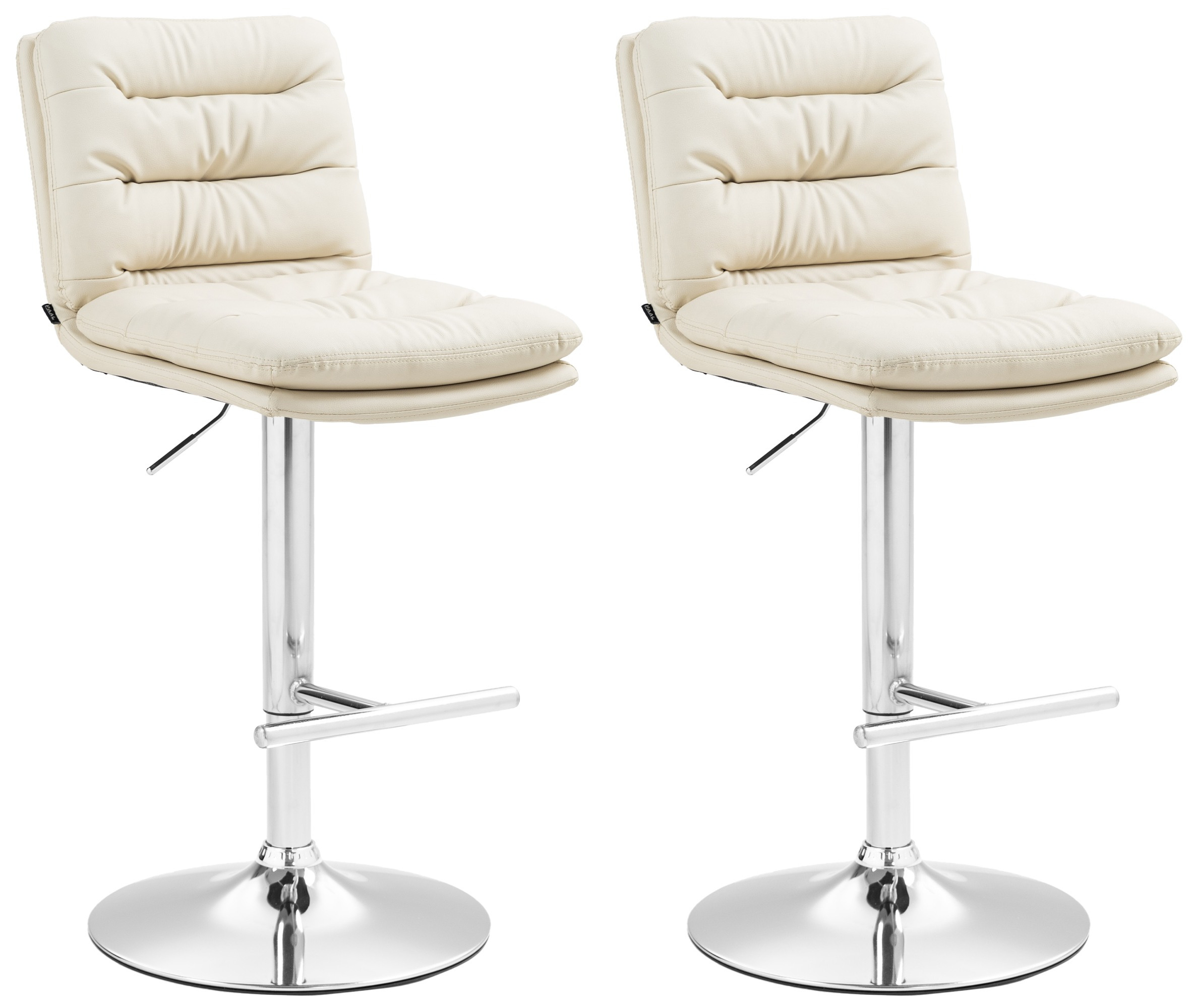 2er Set Barhocker Damar Kunstleder chrom