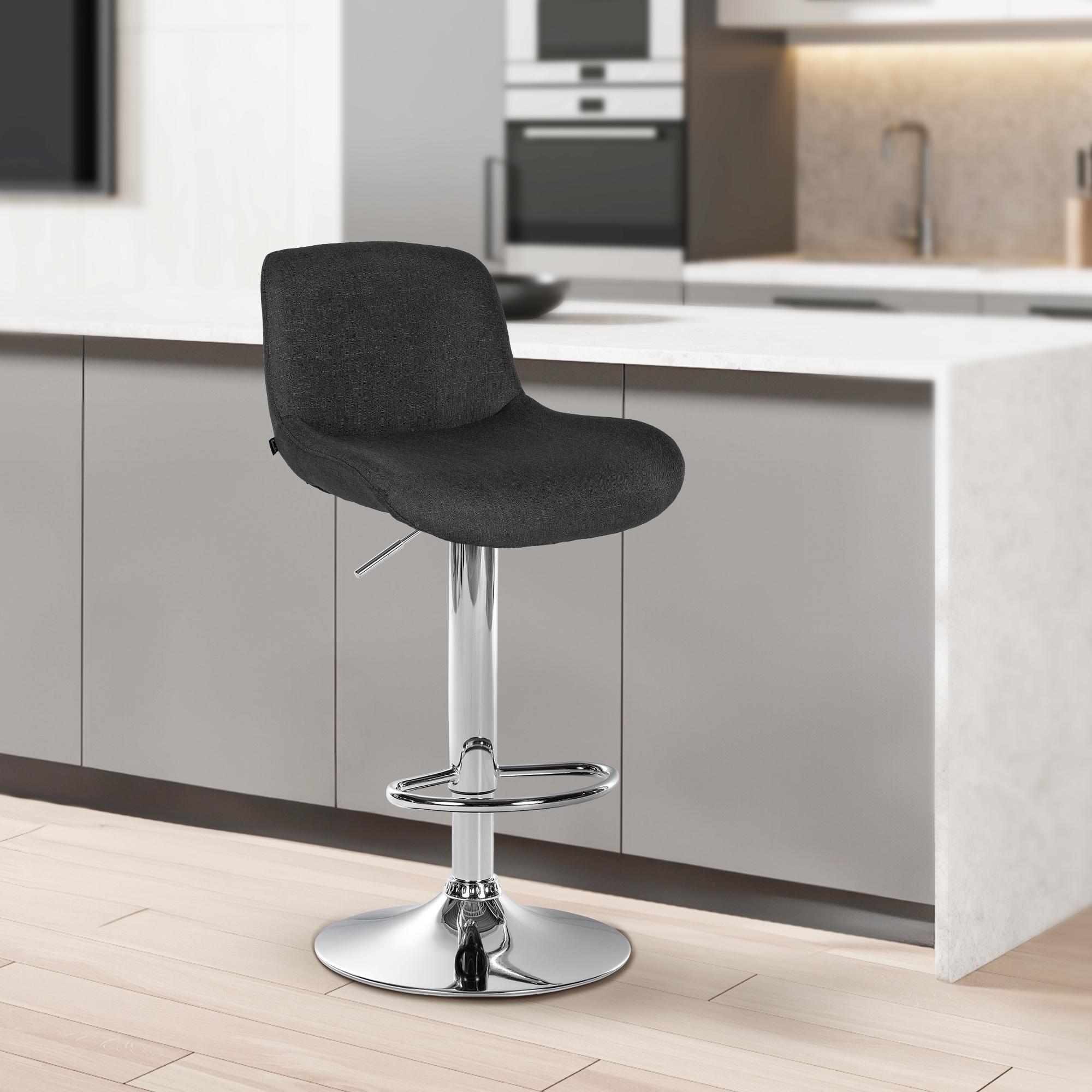Barhocker Solon Chrom Stoff