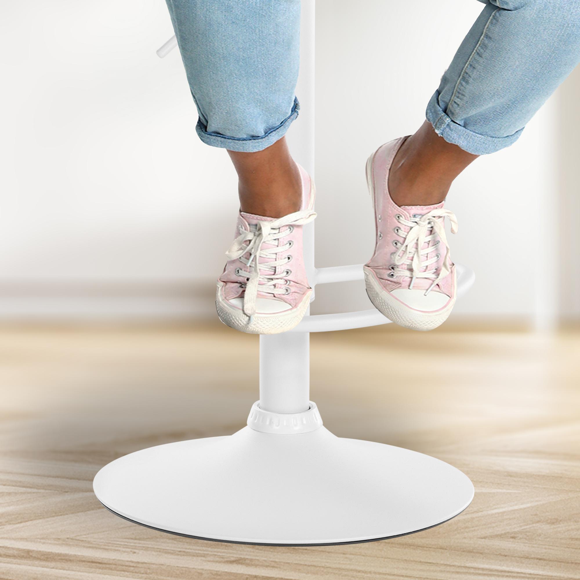 Barhocker Solon Weiß Stoff