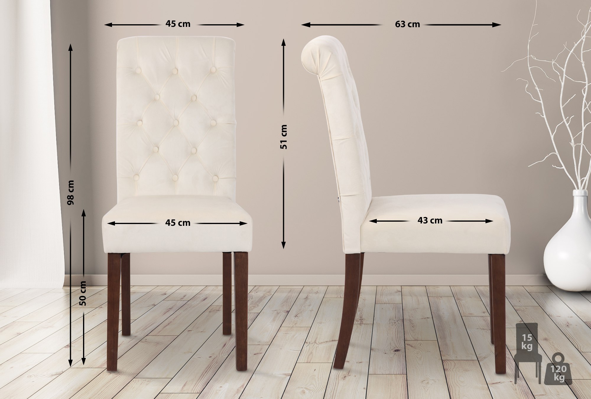 Esszimmerstuhl Lisburn  Samt