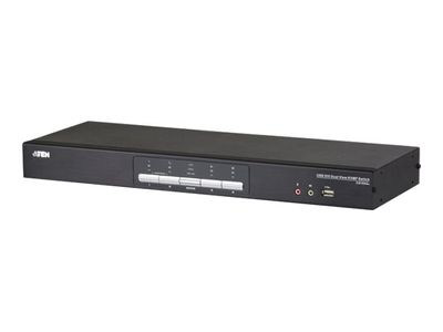 ATEN USB DVI Dual View KVMP Switch CS1644A - KVM-/Audio-/USB-Switch - 4 Anschlüsse