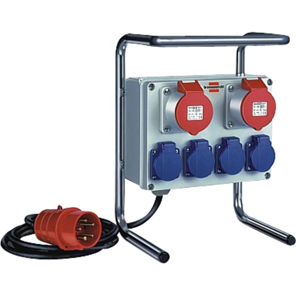 Kompakter Kleinstromverteiler BKV 2/4 G IP44, 6-fach, Steckdosenleiste