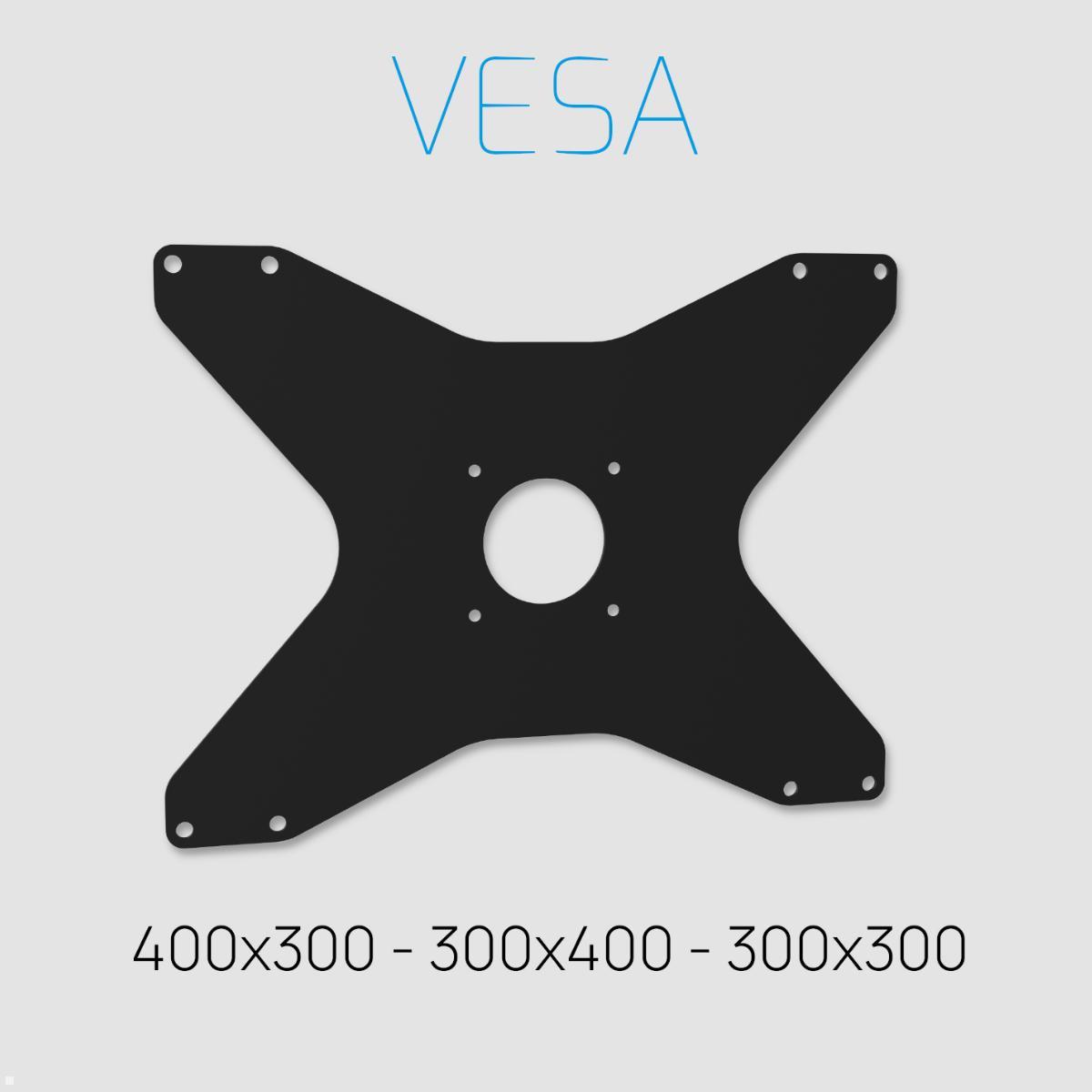 Cavus EDGE100B43 TV Bodenständer 1000 mm Säule VESA 400x300, schwarz