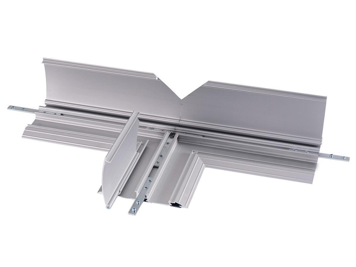 Dataflex Addit Kabelbrücke aufklappbar Alu T-Verbindung (31.462)