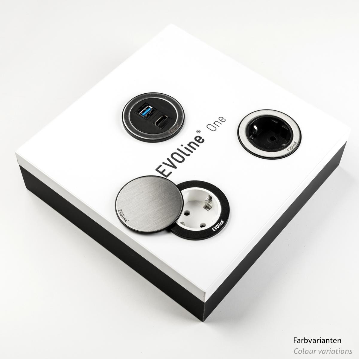 EVOline One mit Doppel USB-Charger in weiß