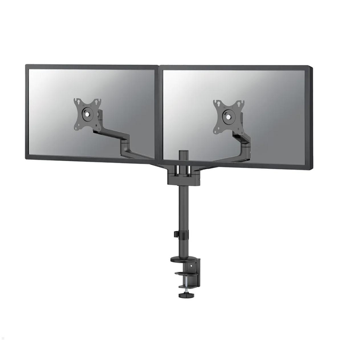 Neomounts Next Lite Monitorhalter für 2 Monitore nebeneinander bis 27 Zoll (DS60-425BL2), schwarz