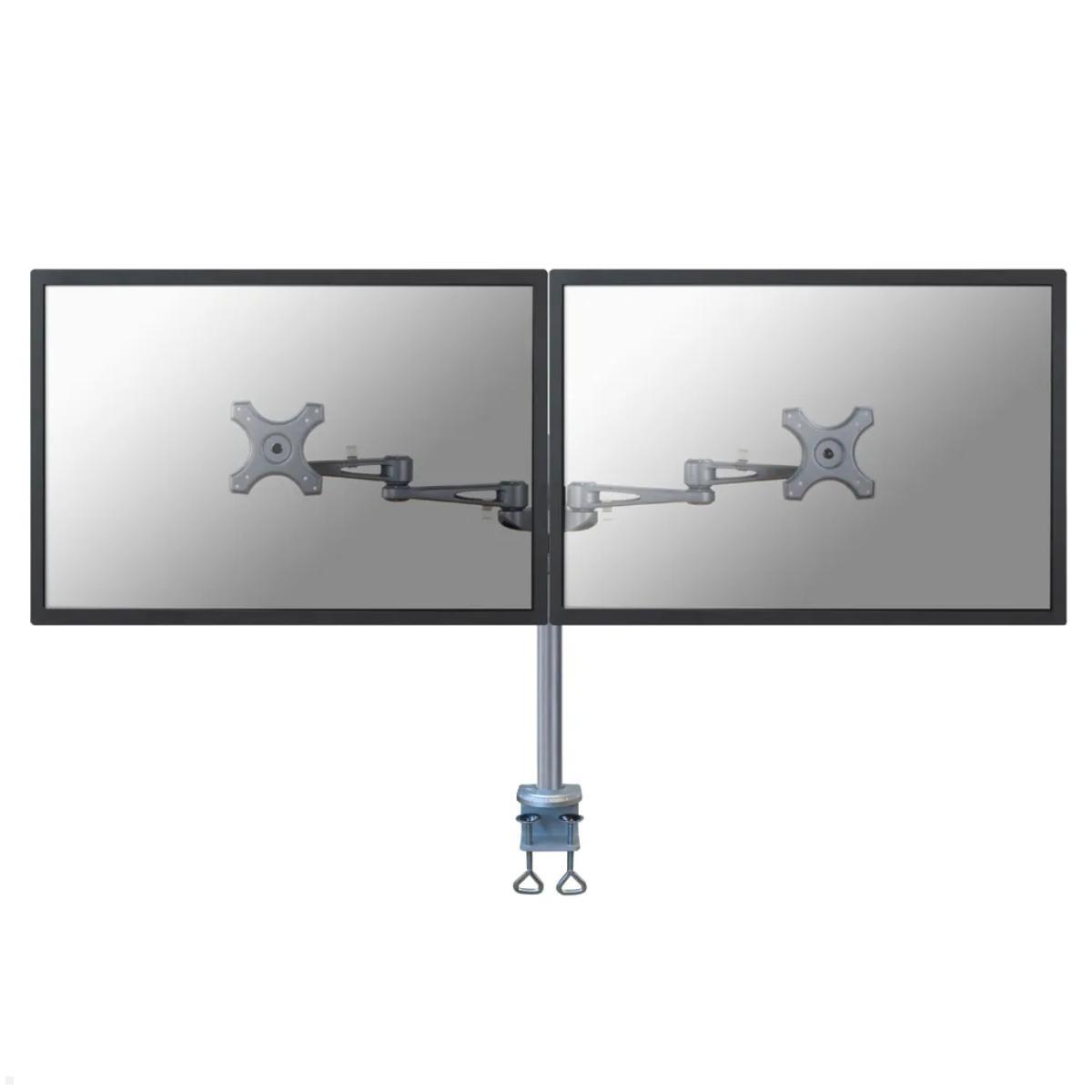 Neomounts FPMA-D935D Monitorhalterung für 2 Monitore mit Tischklemme, silber