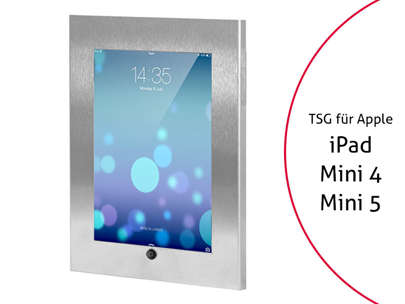TabLines TSG027E Tablet Schutzgehäuse für Apple iPad Mini 4/5, HB, Edelstahl