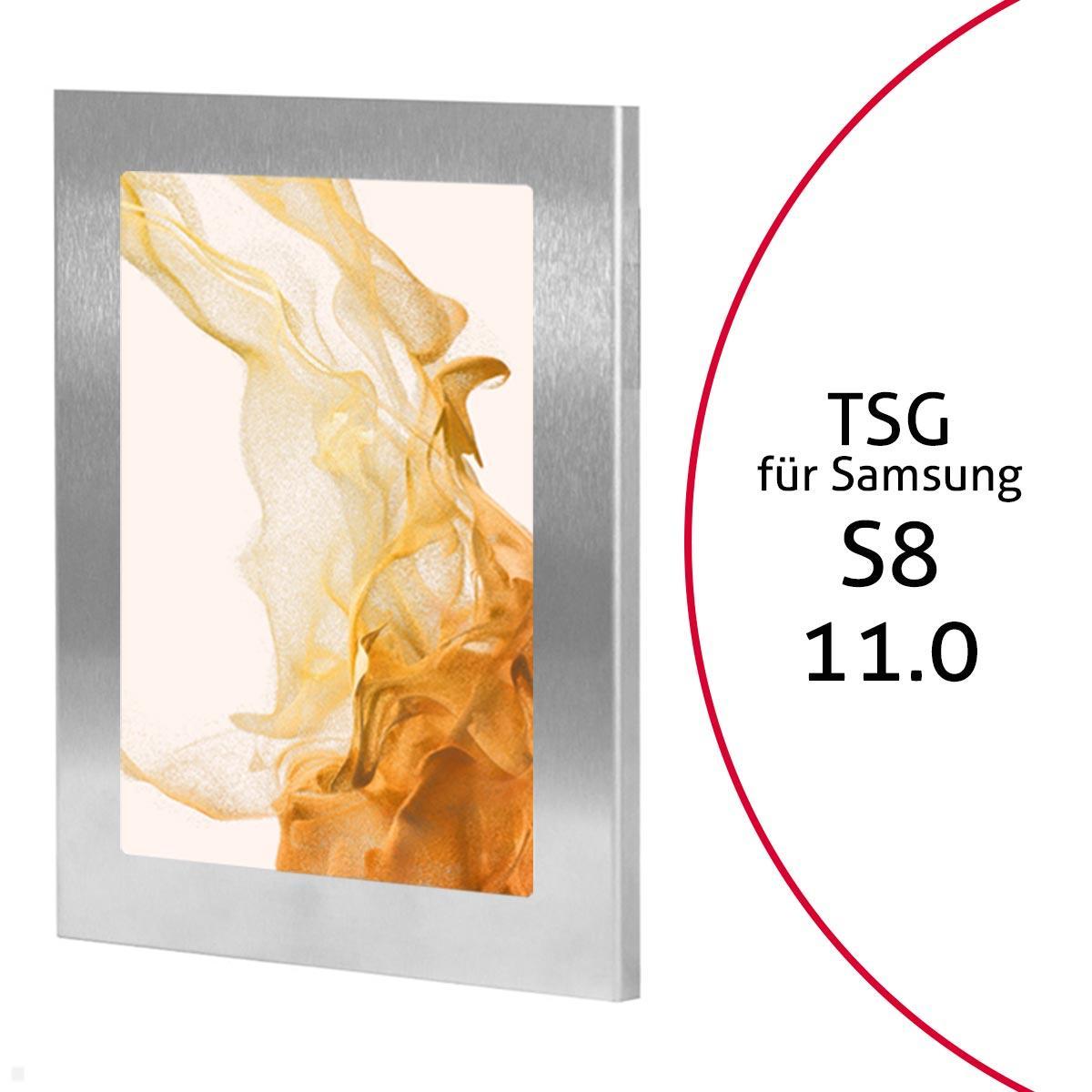 TabLines TSG089E Tablet Schutzgehäuse für Samsung Tab S8 11 Zoll, Edelstahl