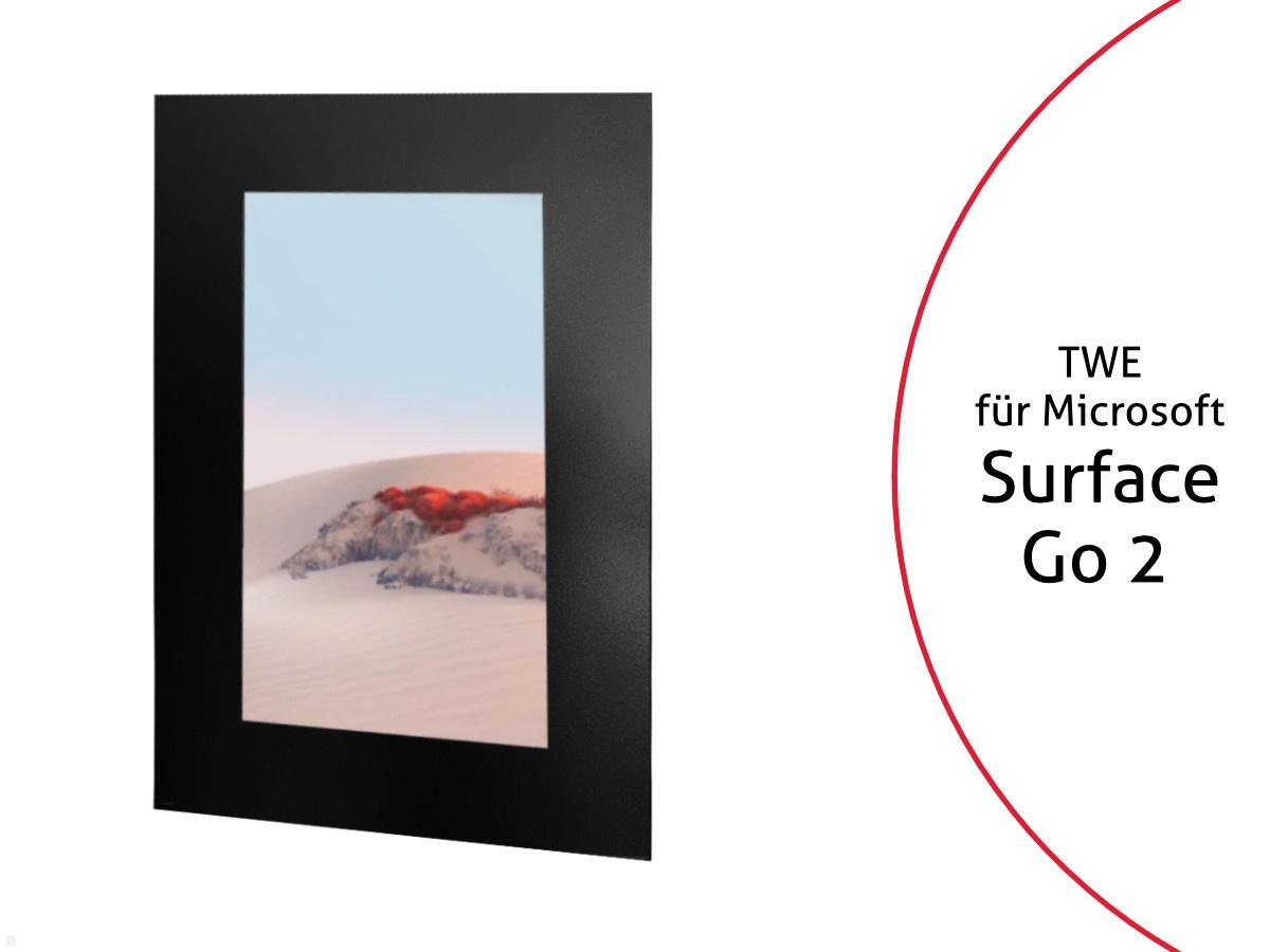 TabLines TWE094B Tablet Wandeinbau für Microsoft Surface Go 2, schwarz