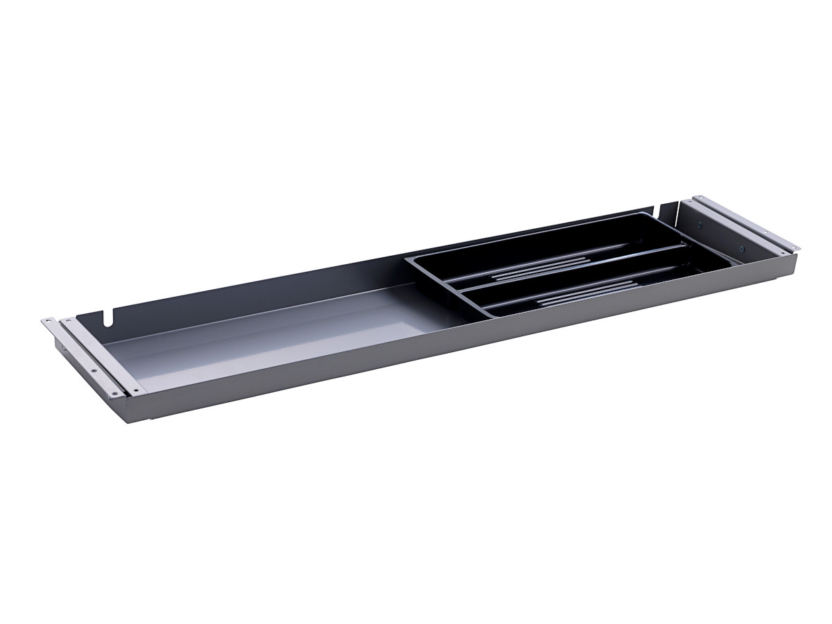 TecLines TUS005A ausziehbare Unterbau Schublade 186mm tief L, silber