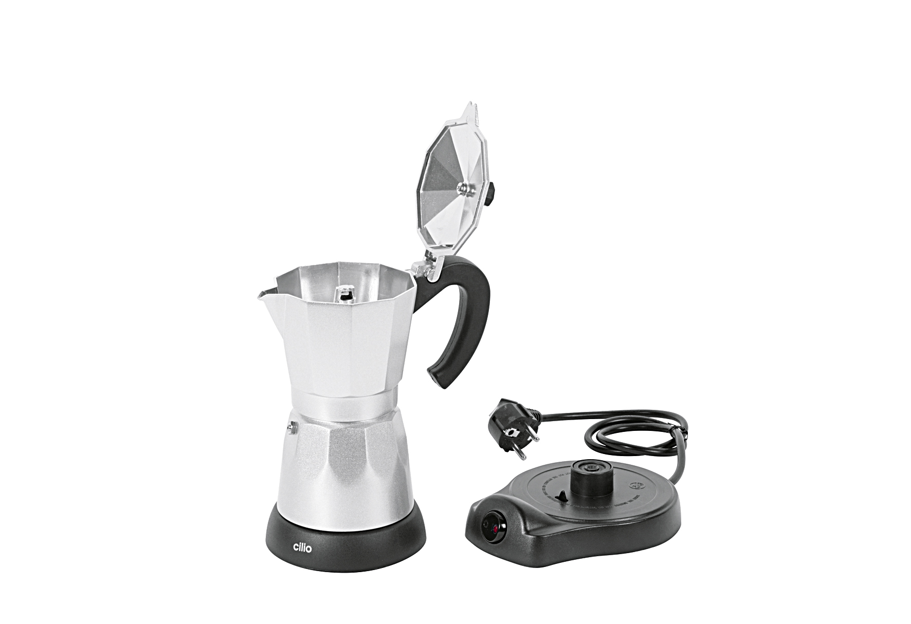 cilio tisch-accessoires Espressokocher 6 Tassen Aluminium elektrisch 480 W Ø11,5cm