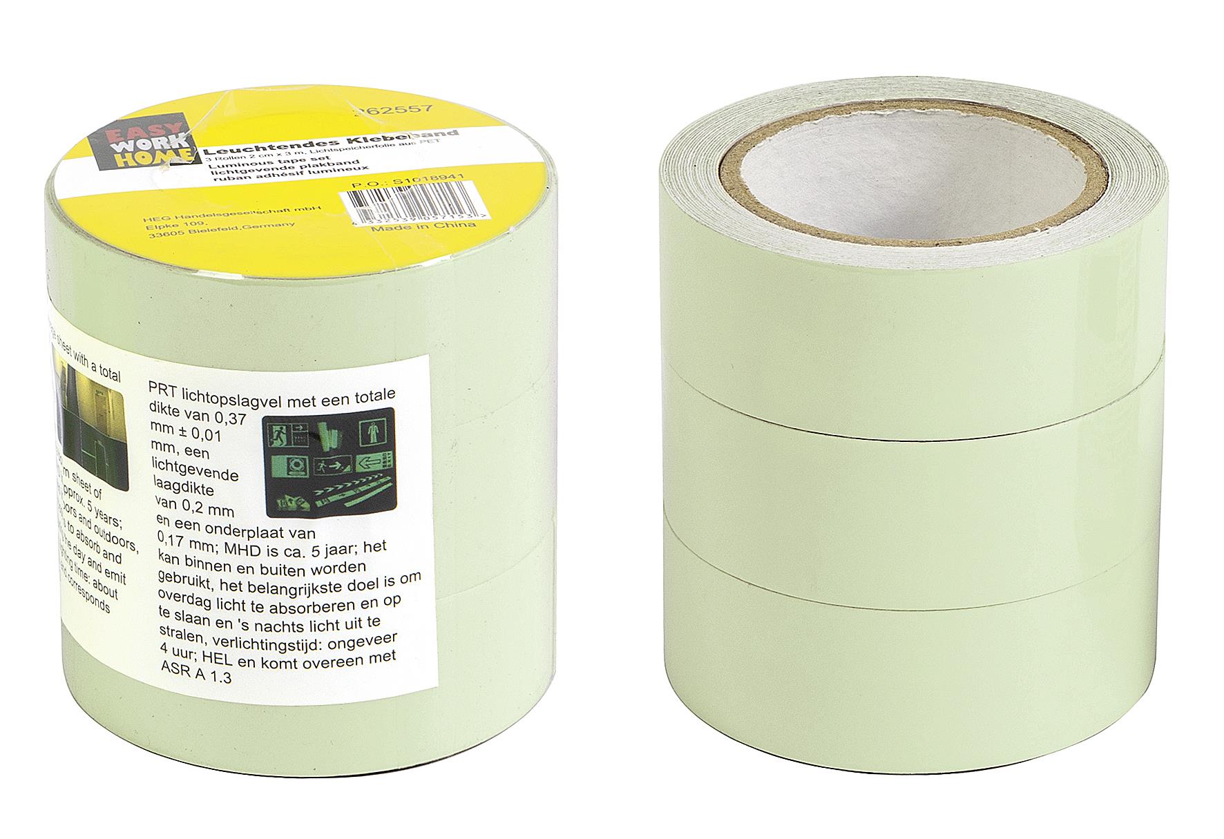 EASY WORK Leuchtendes Klebeband 5er Pack