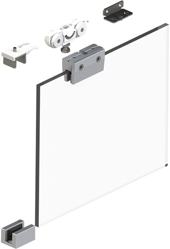 Schiebesyst.73 50kg GLT ESG 8mm Kompletts.HELM