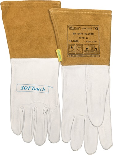 Schweißerhandschuhe Gr.XL (9,5) natur/orange 5 PA - VPE: 5