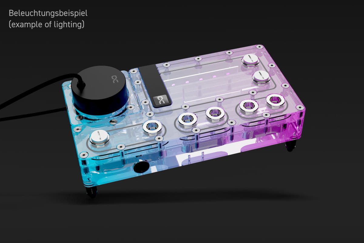 Core Distro Plate 240 Rechts mit VPP/D5 Apex PWM Pumpe PHT EOL
