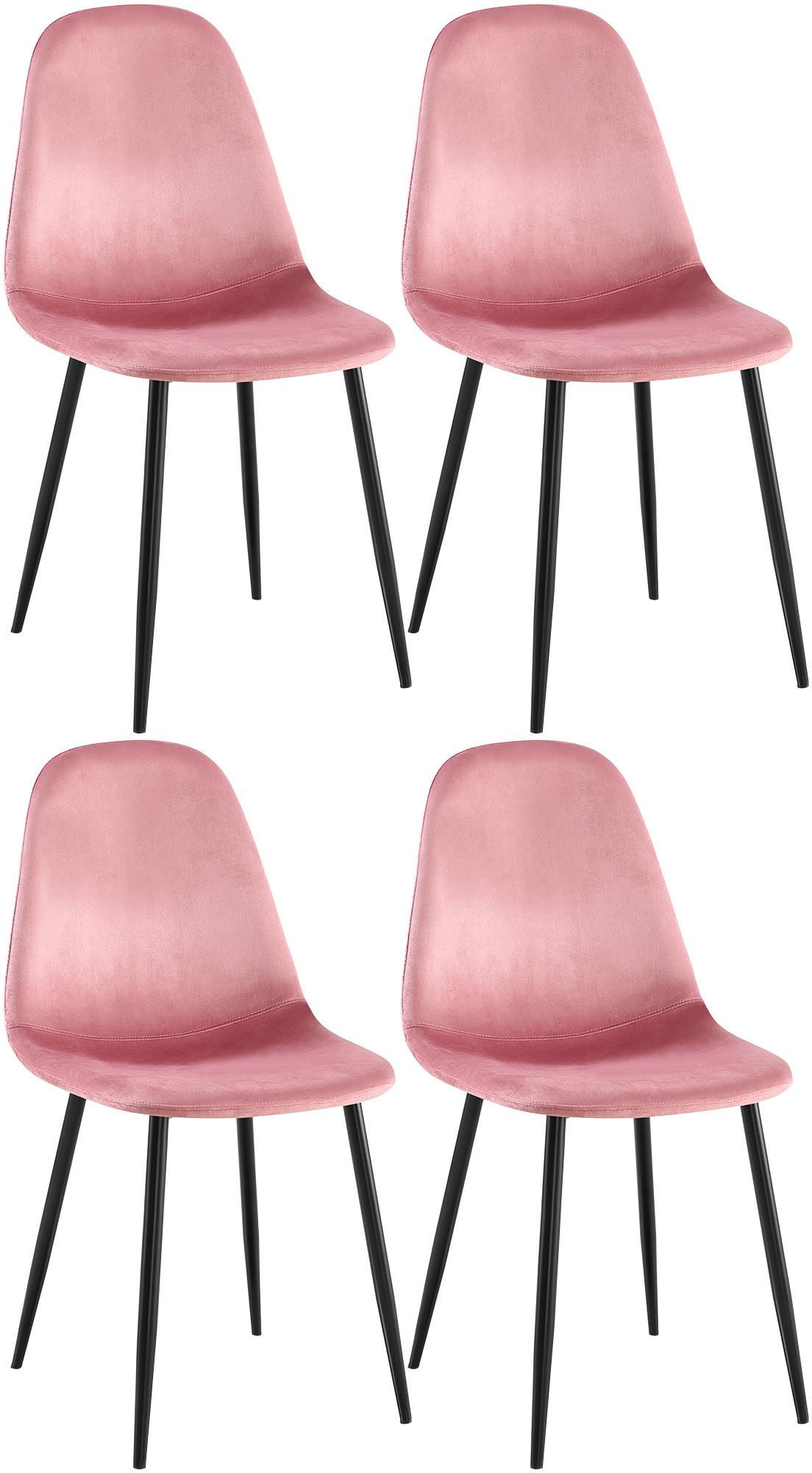 4er Set Esszimmerstühle Napier Samt