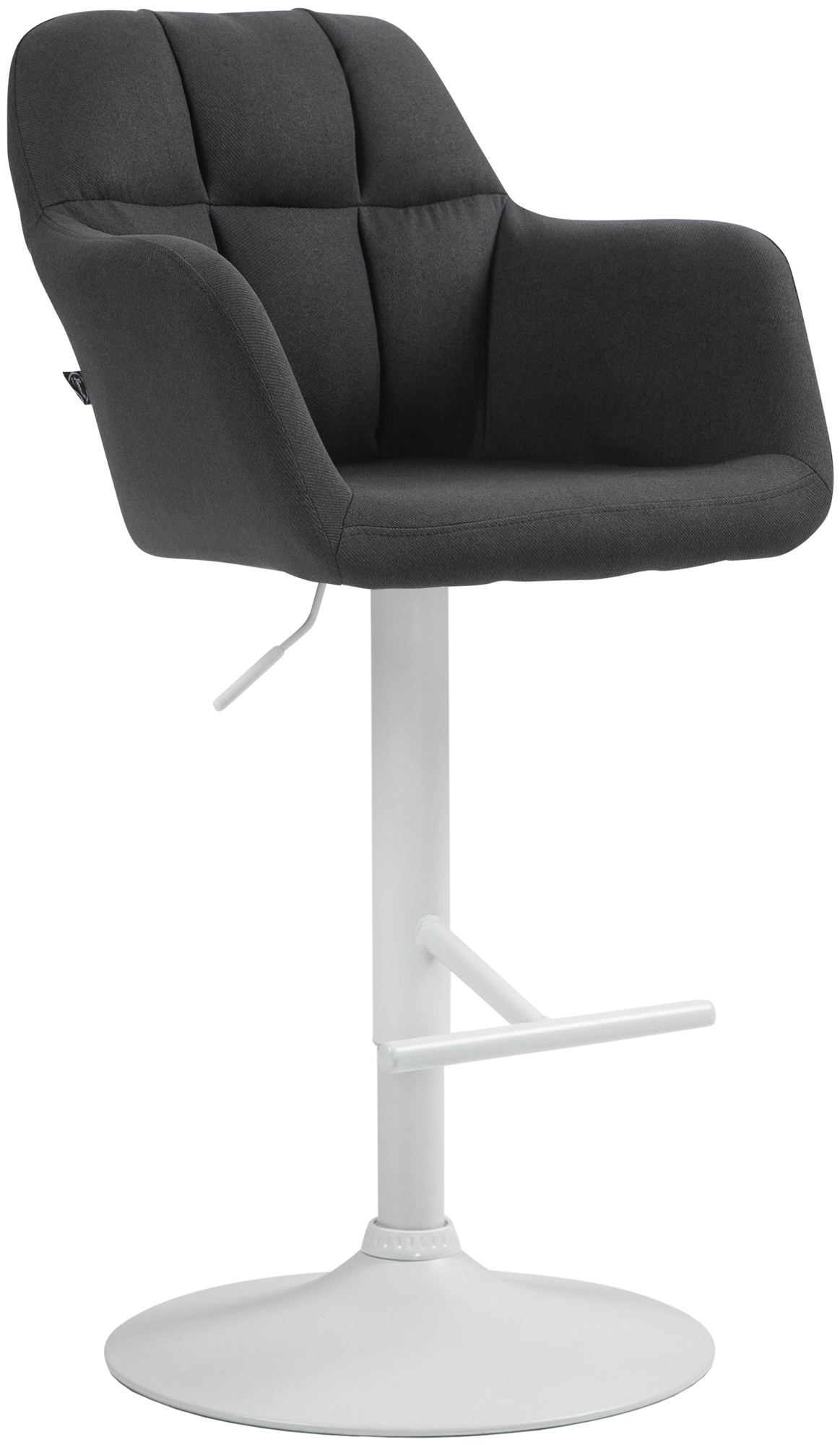 Barhocker Natoma Stoff weiß