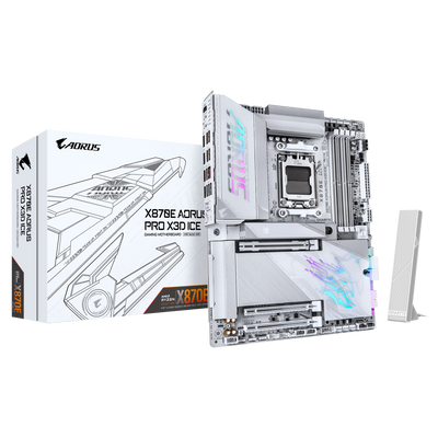 GIGABYTE Mainboard X870E AORUS PRO ICE - ATX - Socket AM5 - AMD X870E