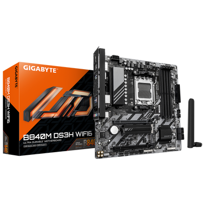 GIGABYTE Mainboard B840M DS3H WIFI6 - Micro ATX - Socket AM5 - AMD B840