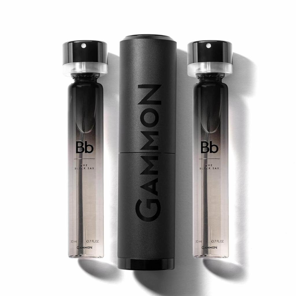 GAMMON 8772 Black Notes Parfum Starter-Set Bb (2x20 ml), das holzig-w√ºrzige BLACK SAX Herrenduft mit langanhaltendem 20% Parfum-√ñl