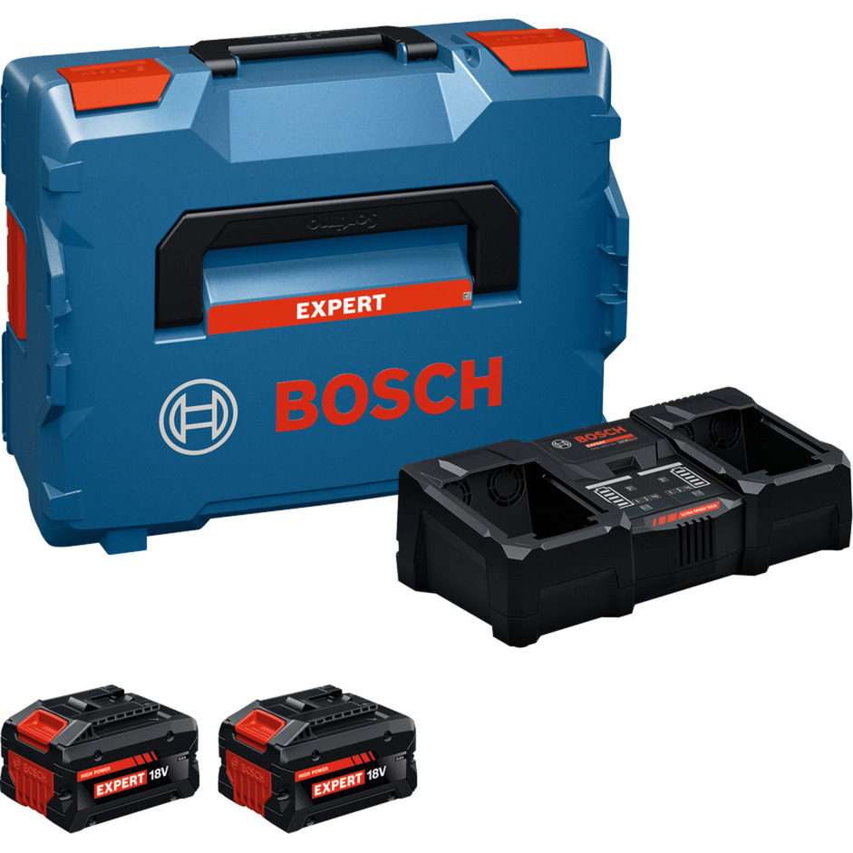 EXPERT Starter-Set 18V, 2x EXBA 18V-80 + Ladegerät EXAL18V2-320