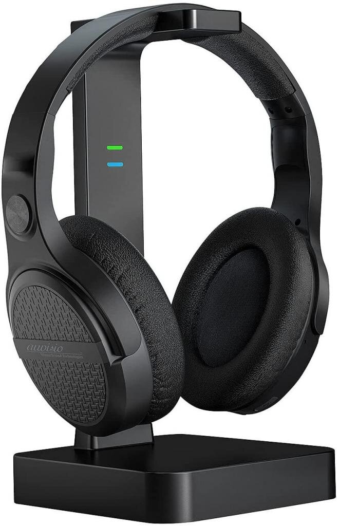auvisio OK-320 Fernseh Kopfh√∂rer Digitaler Stereo-Funk-Kopfh√∂rer mit Akku & DSP 2in1-Ladestation