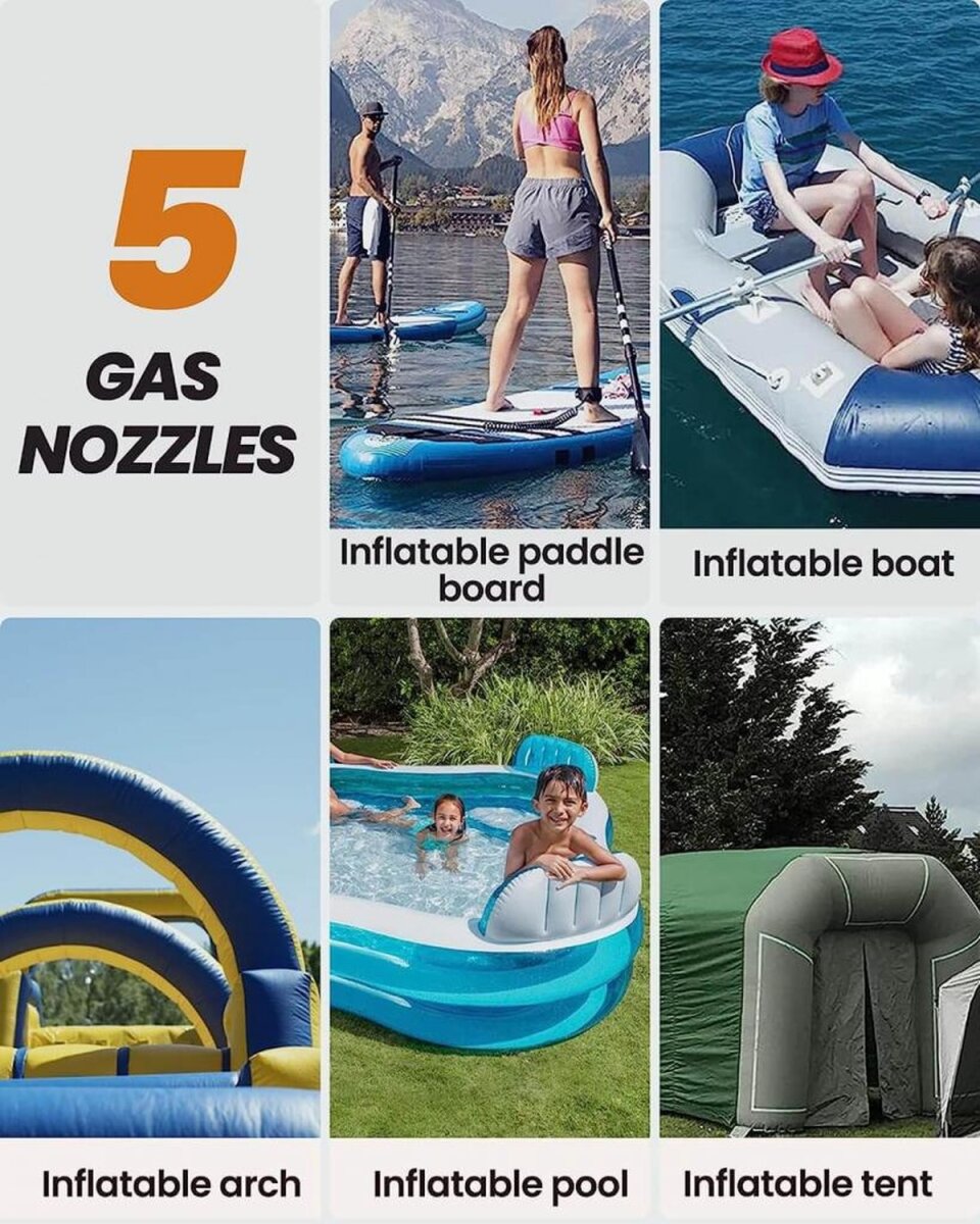 OutdoorMaster The Dolphin 20PSI Hochdruck SUP Pumpe Elektrische, 12V DC Auto-Anschluss Luftpumpe