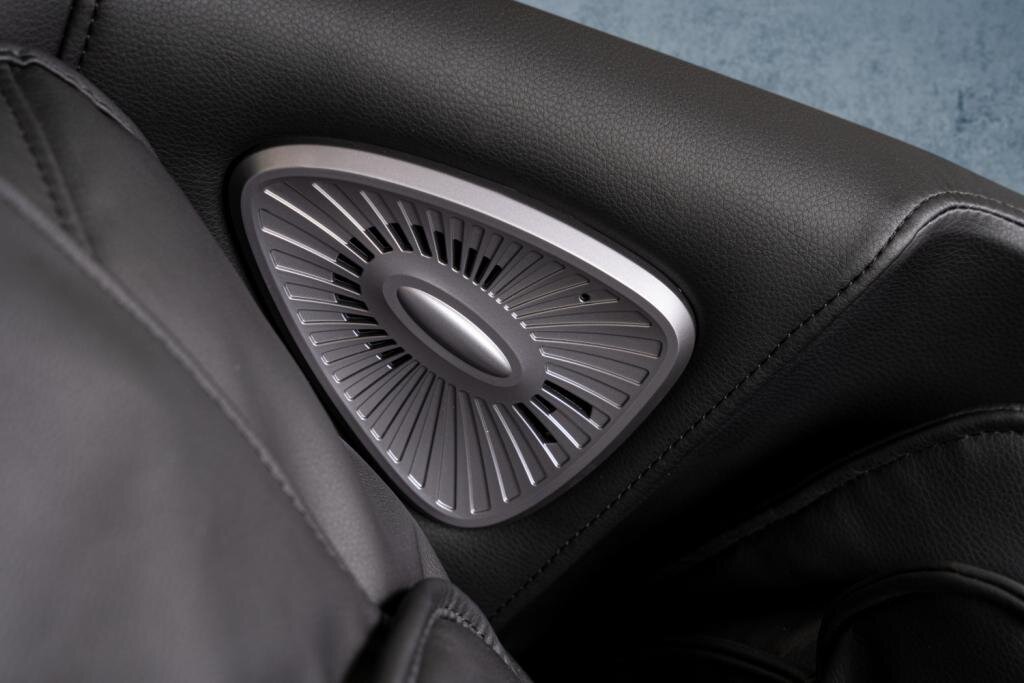 PureHaven Massage-Sessel 180x77x55 cm Knet- & Klopfmassage Heizfunktion Bluetooth USB Sprachsteuerung schwarzes PU-Leder Fu√ü- R√ºcken- und Ges√§√ümassage