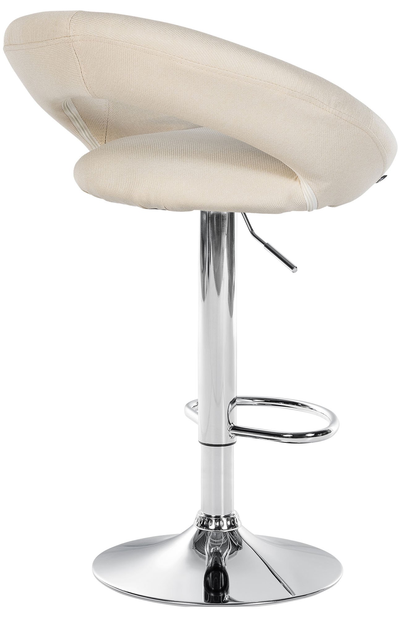 2er Set Barhocker Olinda Stoff Chrom