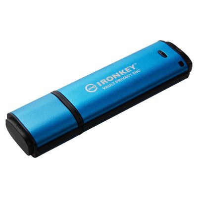 Kingston USB-Stick IronKey VP50C - USB 3.2 Gen 1 - 128 GB - Schwarz/Blau