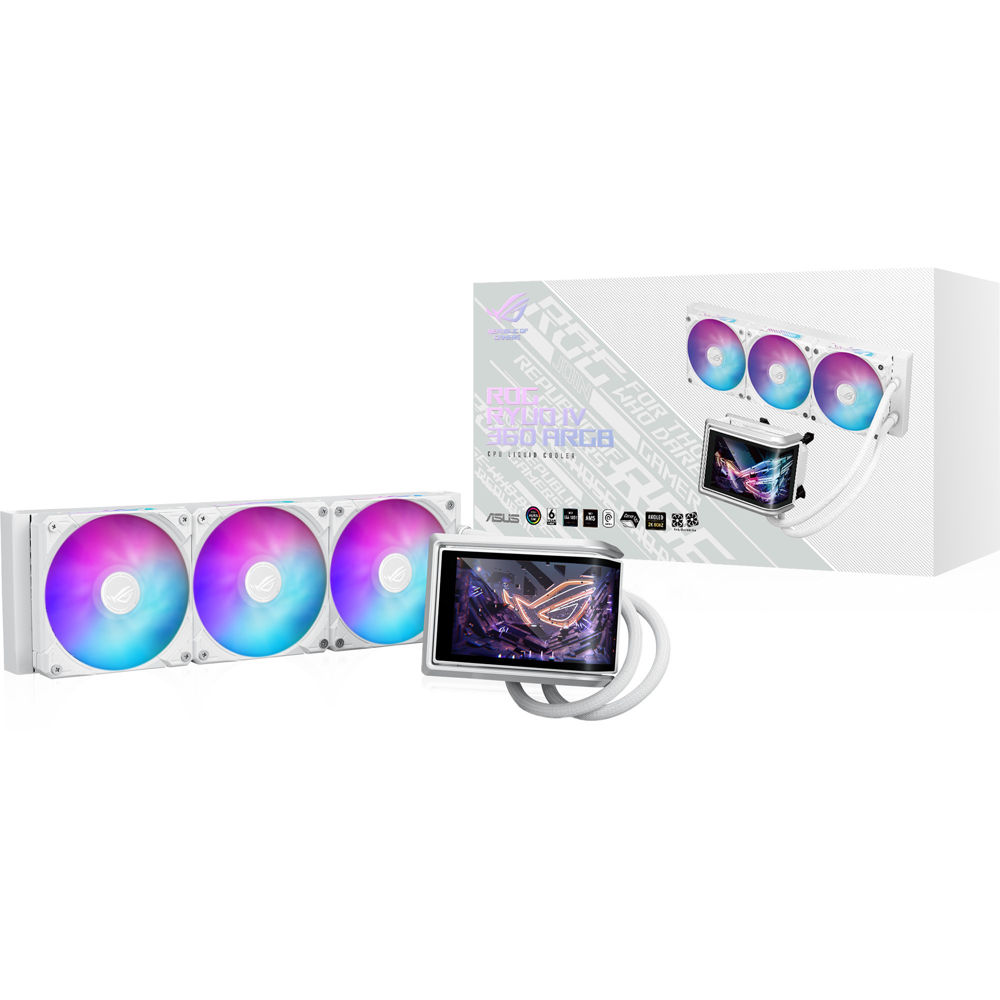 ROG RYUO IV 360 ARGB WHT, Wasserkühlung