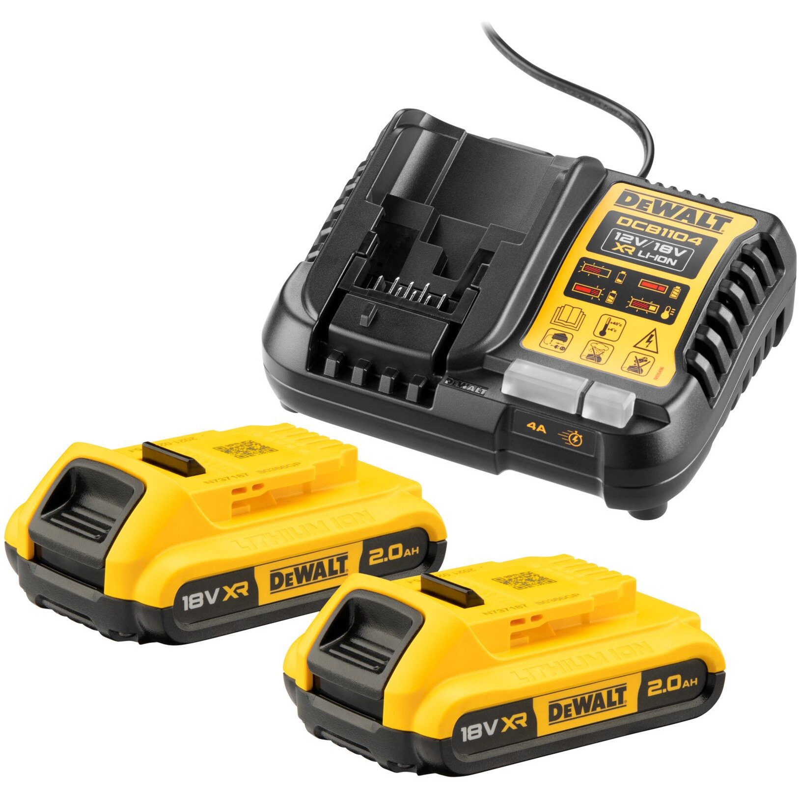 Starter-Set Akku-Kit DCB1104D2, 18Volt, Ladegerät
