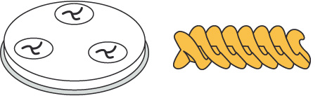 Pasta-Scheibe Ø 57 mm Fusilli für Nudelmachine PF25E/PF40E
