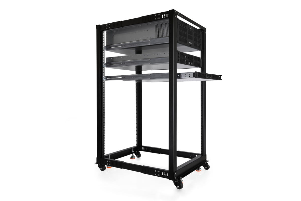 ES 19" Open Frame Serverrack 25HE Verstellbare Tiefe