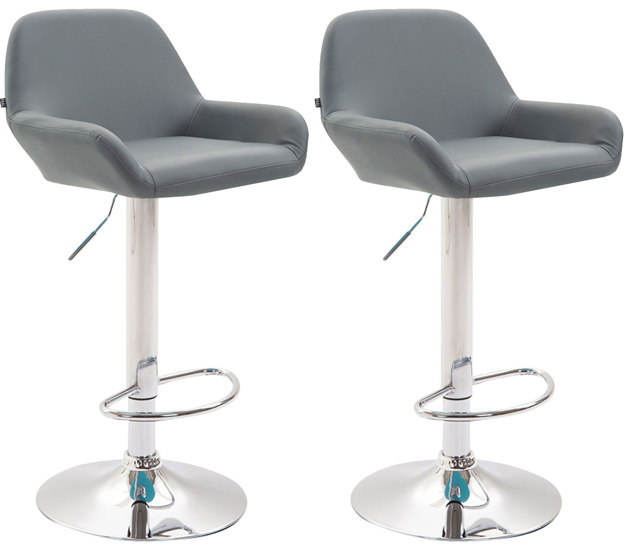 2er Set Barhocker Braga Kunstleder chrom