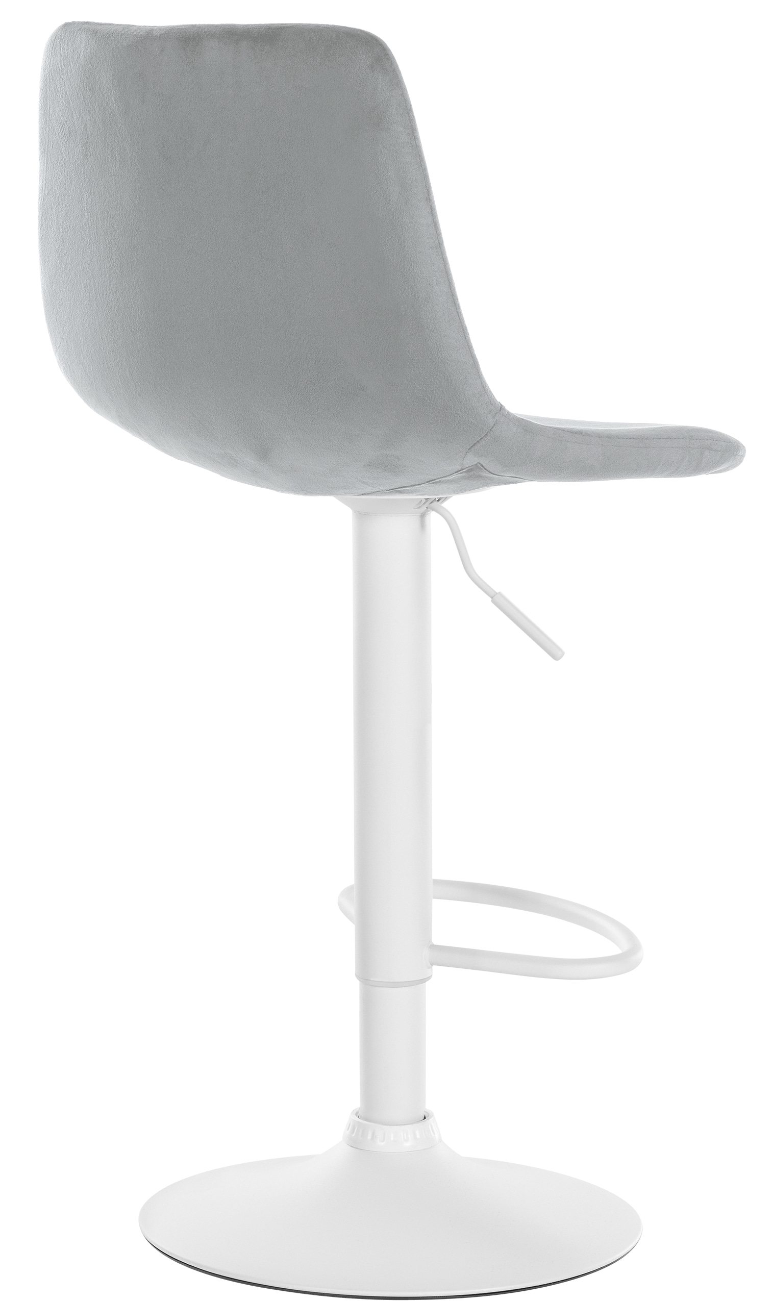 2er Set Barhocker Divo Samt Weiß