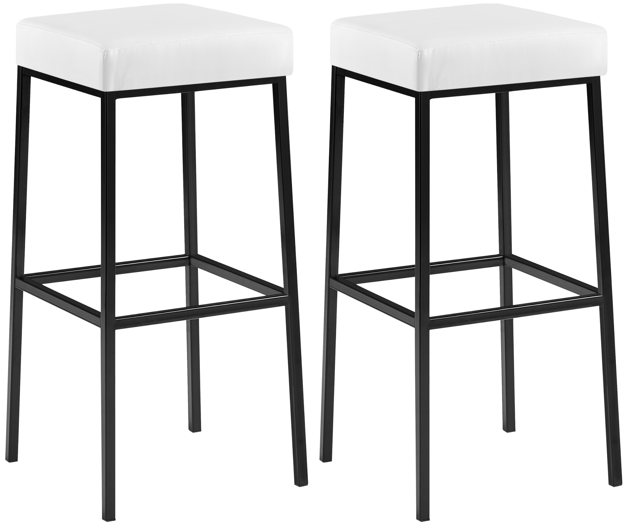 2er Set Barhocker Montreal 85 Kunstleder schwarz