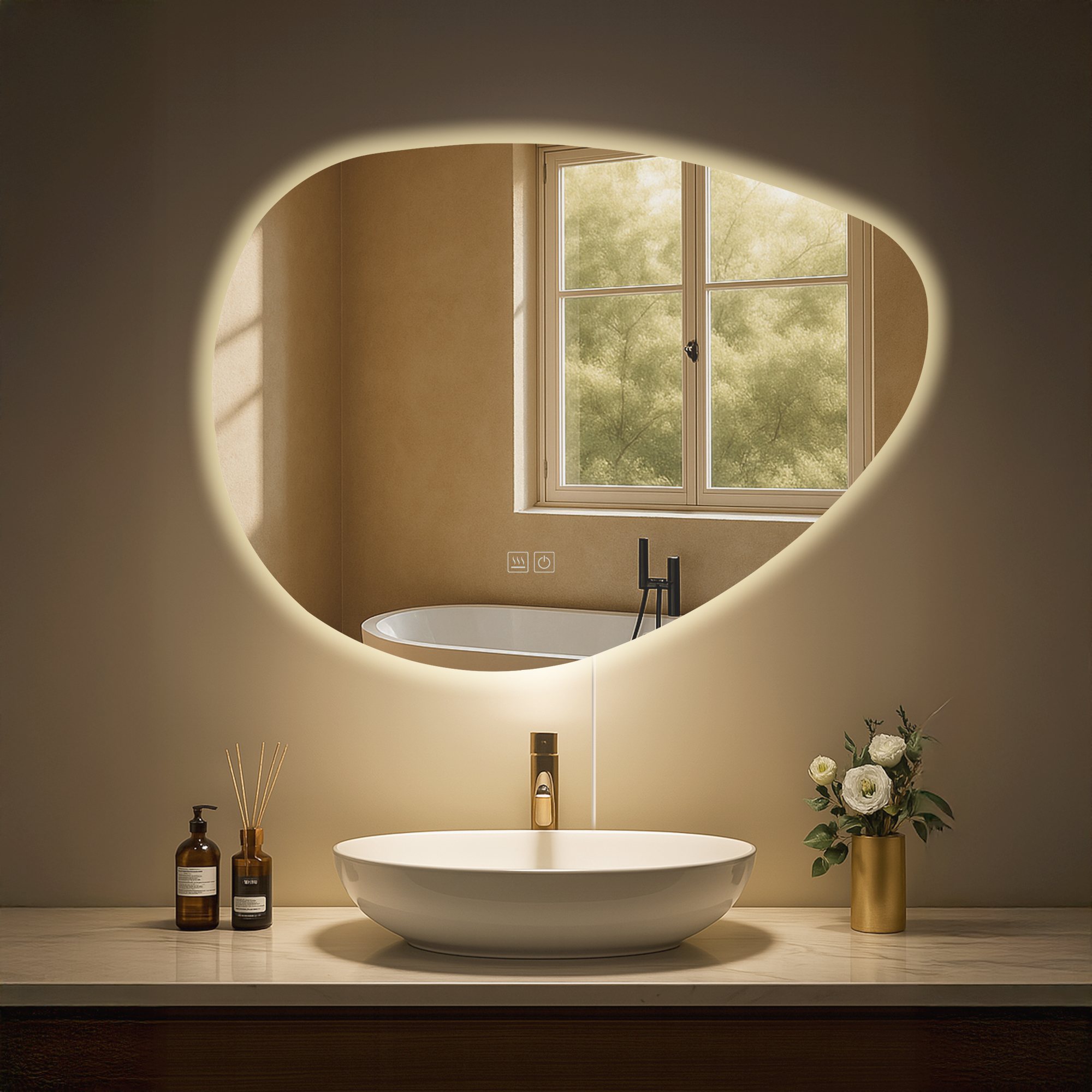 Badspiegel Almafie 65x75 ohne Bluetooth